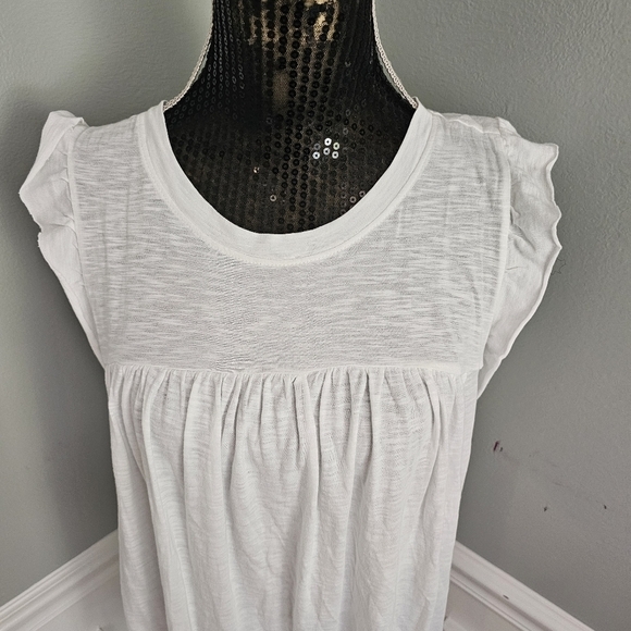 NWT Wonderly size XL flutter cap sleeve top - Picture 4 of 13